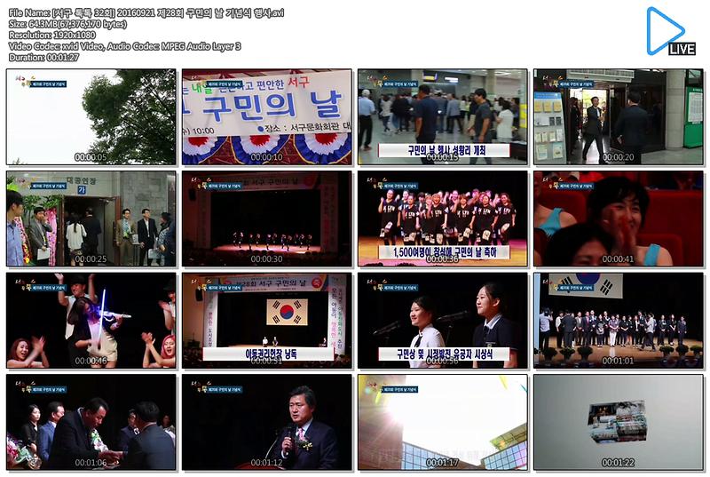 [서구 톡톡 32회] 20160921 제28회 구민의 날 기념식 행사 사진